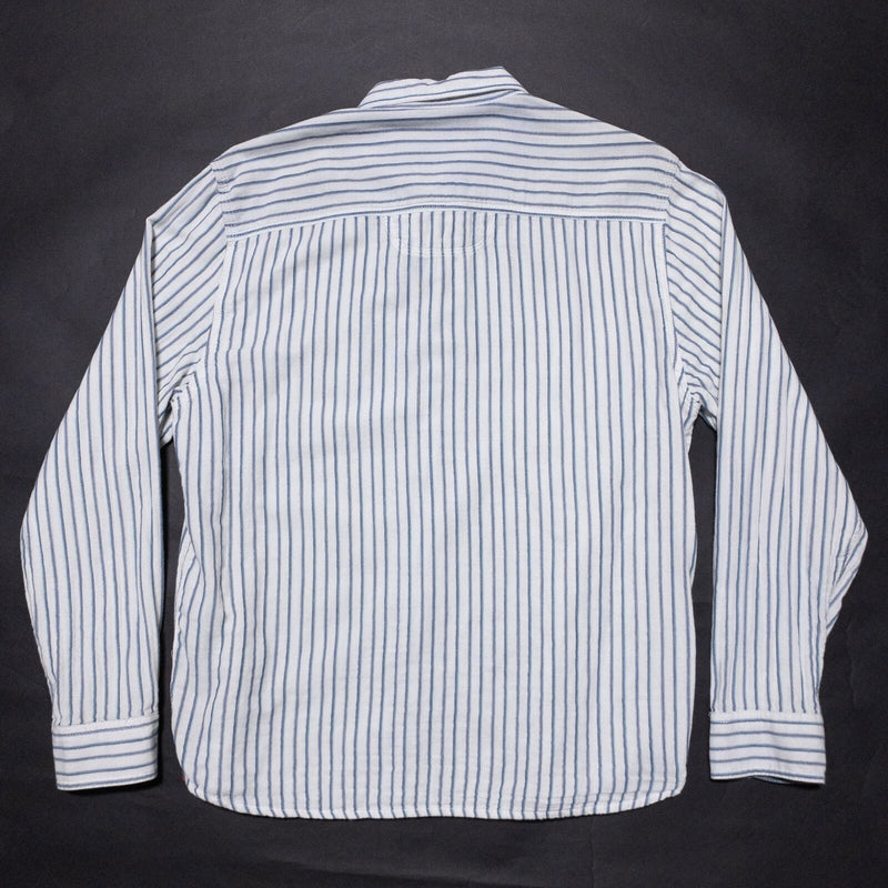 Carbon 2 Cobalt Shirt Men's Medium White Striped Button-Up Long Sleeve
