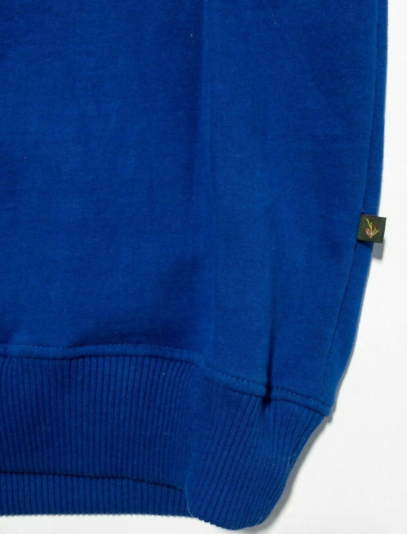 Orvis Signature Men's Medium 1/4 Zip Solid Royal Blue Signature Sweatshirt