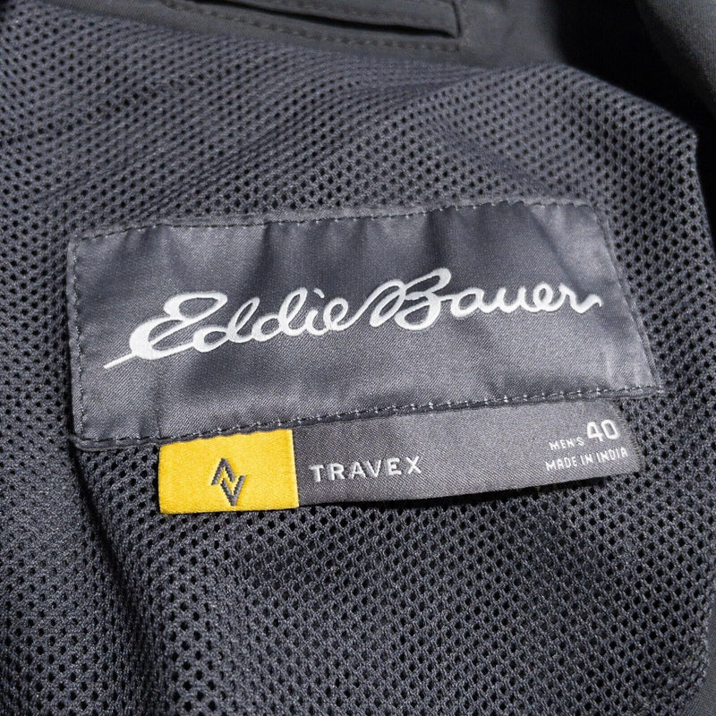 Eddie Bauer Travex Blazer Jacket Men's 40 Voyager Travel Blazer Lightweight Gray