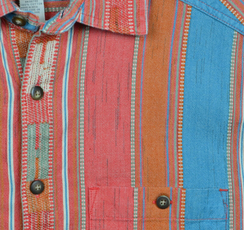 Territory Ahead Men's Medium Aztec Red Orange Geometric Button-Front Shirt