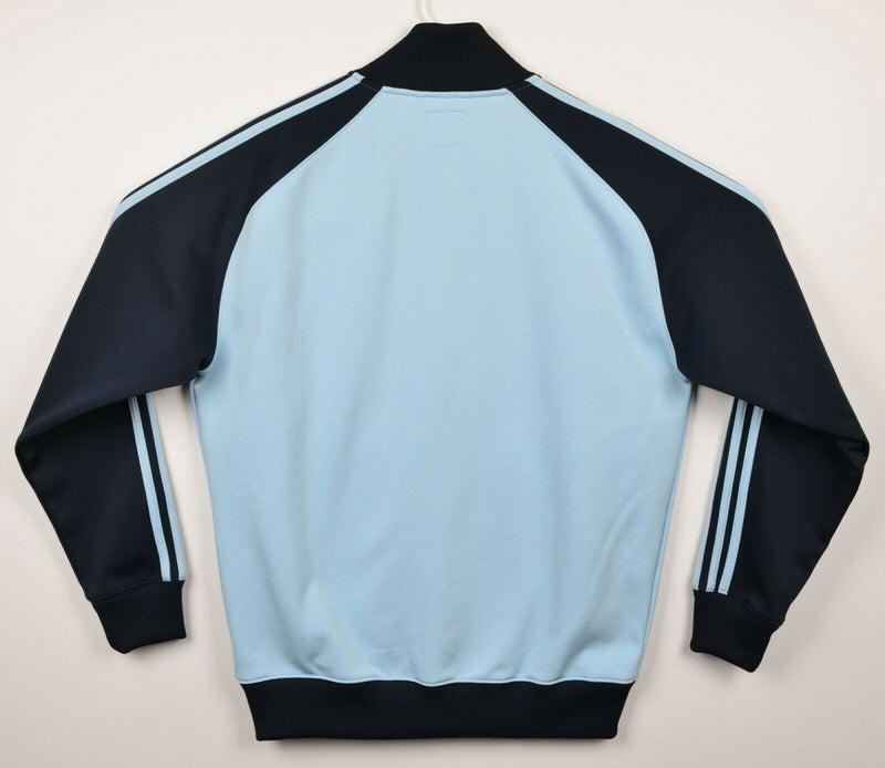 Muhammad Ali Adidas Men's Medium Zaire 74 Light Blue Navy Full Zip Track Jacket