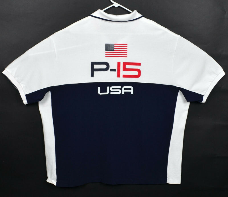 Polo Ralph Lauren Men's 2XLT Open 65 Offshore Racing Team USA White Polo Shirt