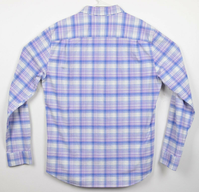 Hawker Rye Men Large Slim Fit Stitch Fix Purple Stretch Button-Down Oxford Shirt