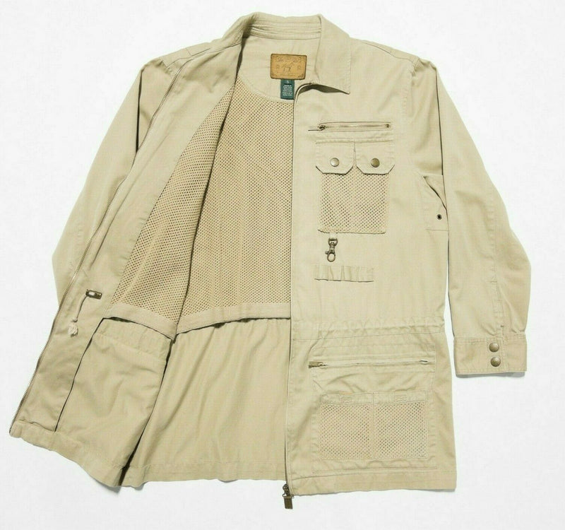 Lauren Ralph Lauren Women's Small Safari Outfitters Multi-Pockets Zip Tan Jacket