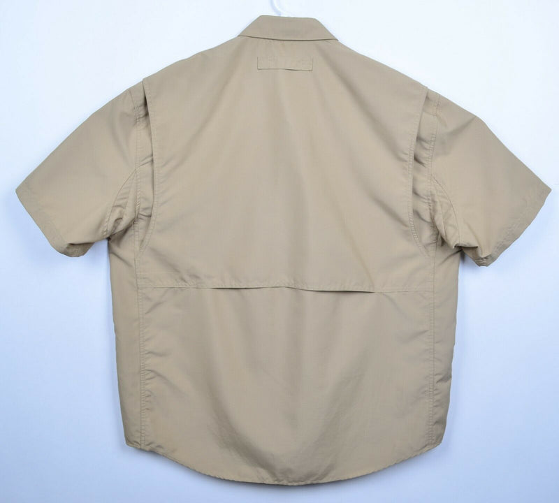 Duluth Trading Co Men's XL Vented Tan Fishing Hiking Outdoor CoolPlus Shirt