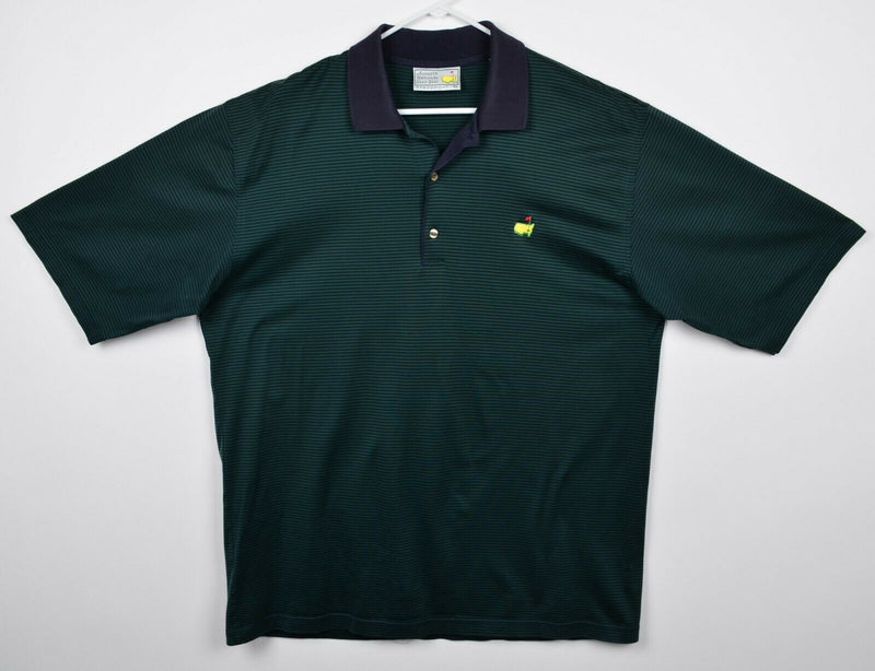 Augusta National Golf Shop Men's XL Green Striped Slazenger Golf Polo Shirt