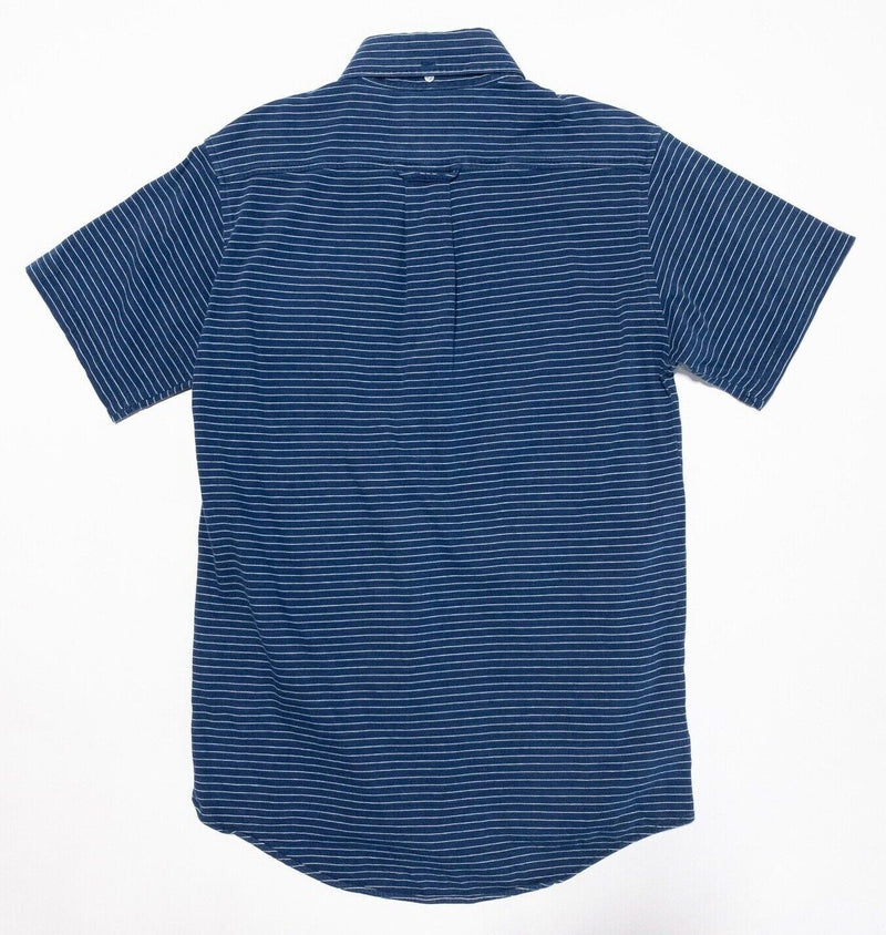 GANT Michael Bastian Small Men's Polo Shirt Exploration: Galapagos Blue Striped