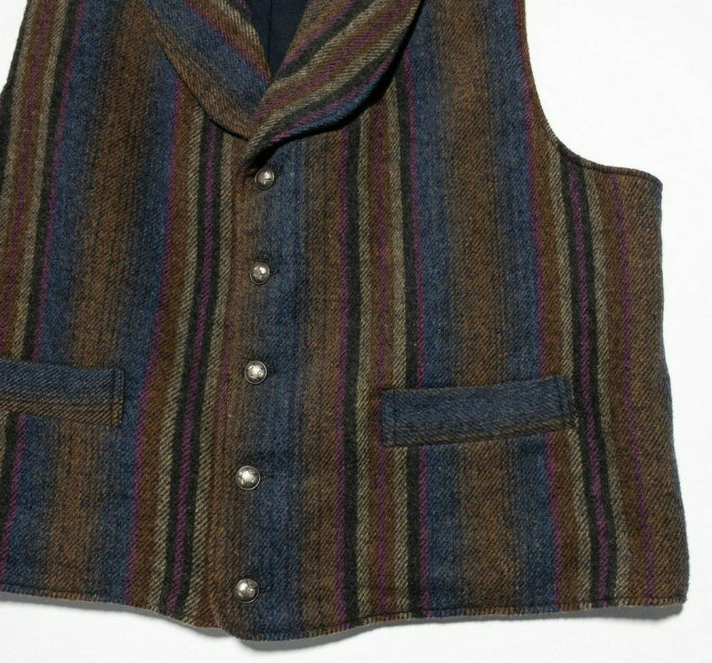 WAH Maker Arizona True West Outfitters Wool Vest Waistcoat Western Men's Large