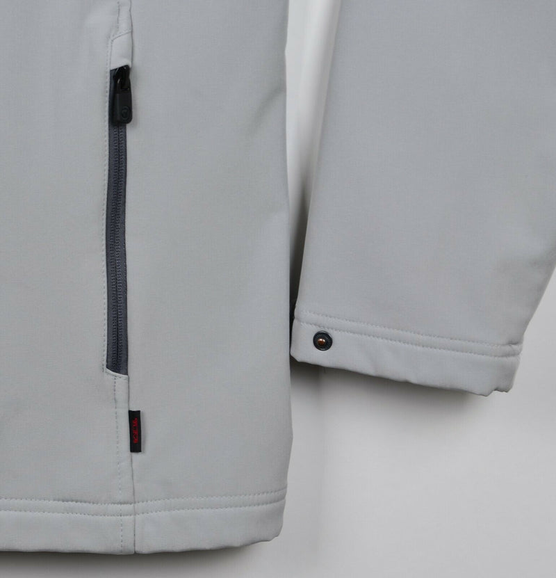 Tumi Men's Sz Large Solid Gray Full Zip Fleece Lined Softshell Jacket