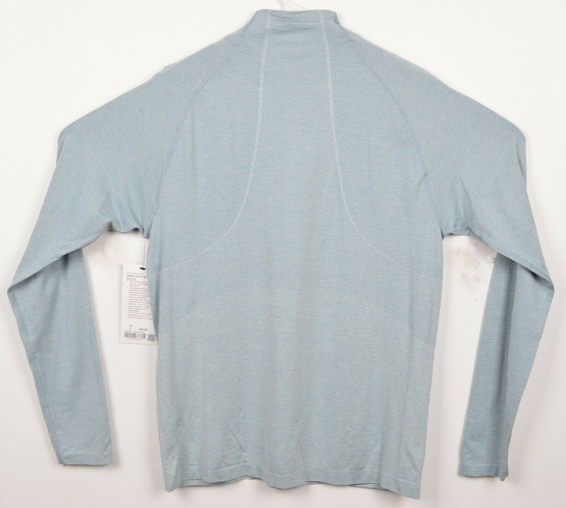 Lululemon Men's Large Metal Vent Tech 1/2 Zip 2.0 Athleisure Light Blue Top