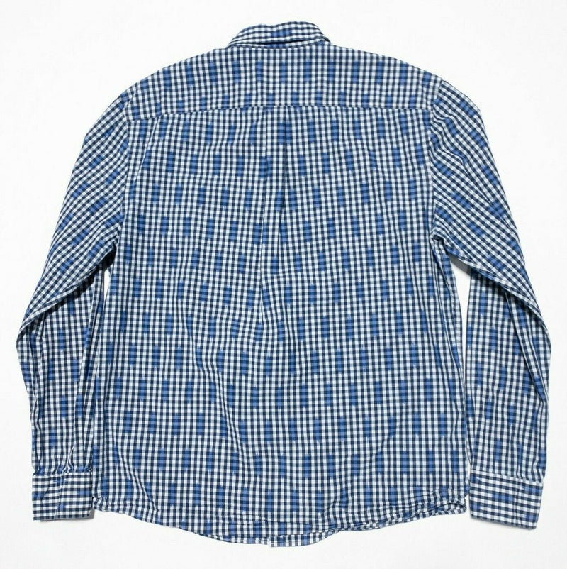 johnnie-O Hanging Out Men's Large Shirt Button-Down Blue Check Semmes Preppy