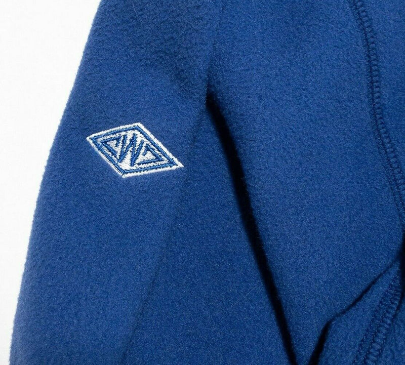 Peter Millar Crown Sport Jacket Men's Large Fleece 1/4 Zip Solid Blue Golf