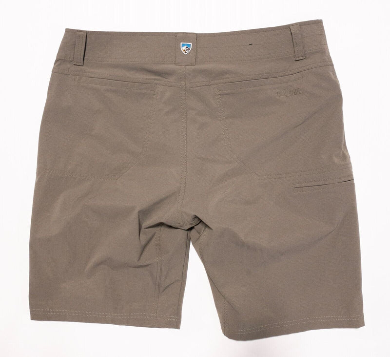 Kuhl Cargo Shorts 36 Men's Silencr Kargo Short Gray/Brown Hiking Outdoor Casual