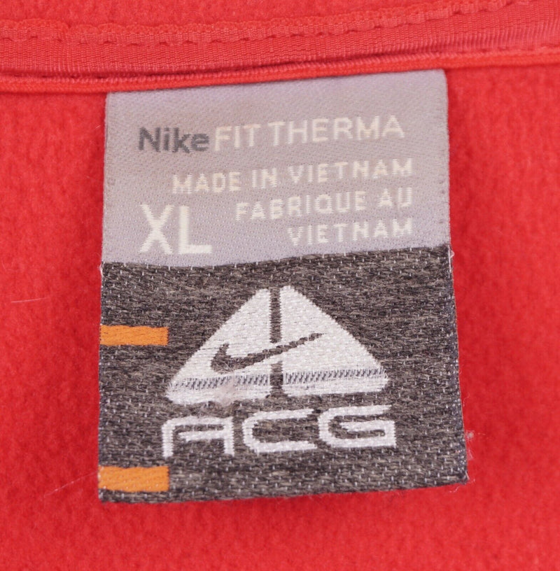 Nike ACG Men's XL Therma Fit Full Zip Solid Red Fleece Jacket