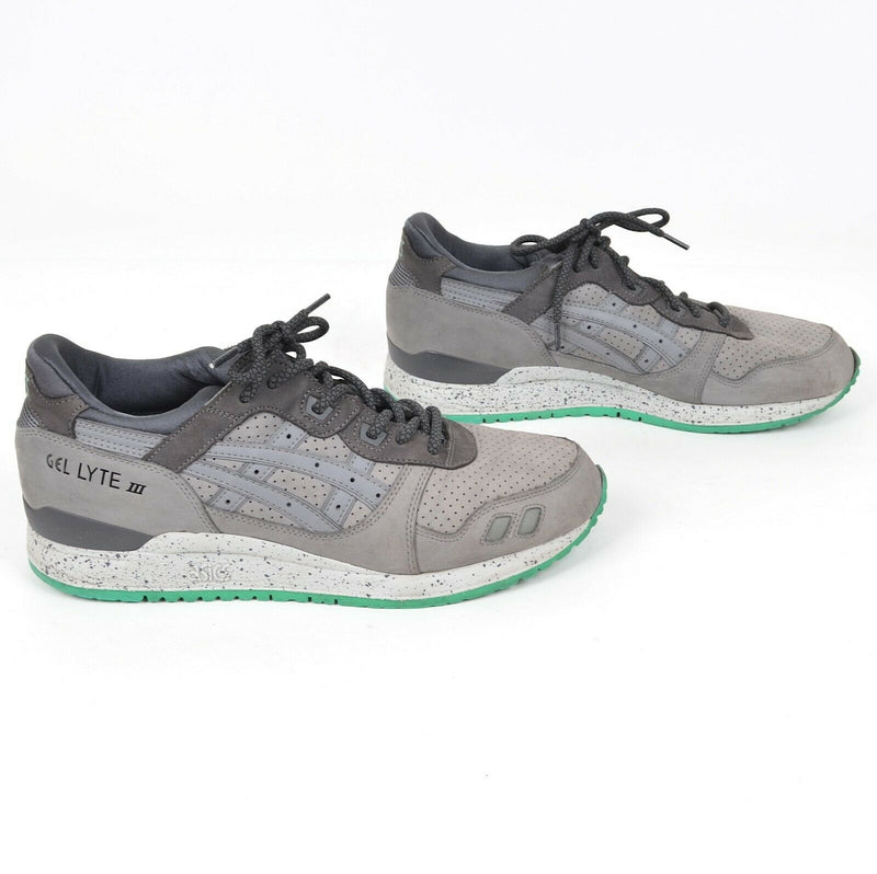 ASICS Gel Lyte III Men's 10 Premium Nubuck Alpine Gray Splatter Sneakers H547L