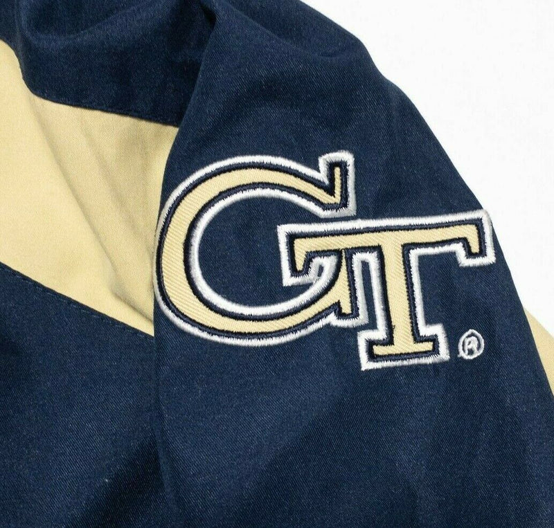 Georgia Tech Jacket Men's Large Windbreaker Yellow Jackets Colosseum Pullover