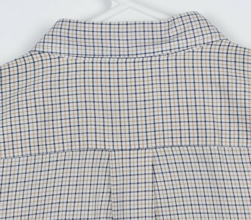 CC Filson Men's Large Golden Yellow Plaid Long Sleeve Button-Down Shirt