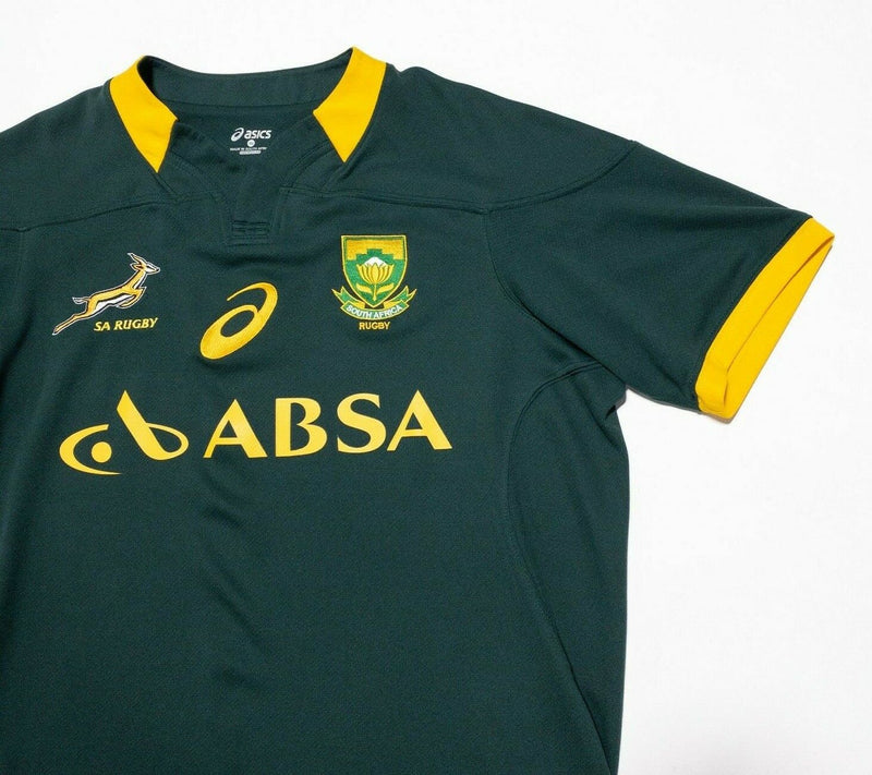 SA Rugby Springboks Asics Jersey Men's XL South Africa National Rugby Green