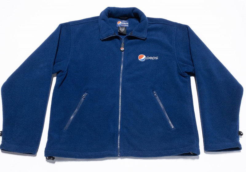 Pepsi Fleece Jacket Men's Medium Full Zip Employee Aramark Logo Soda Beverages