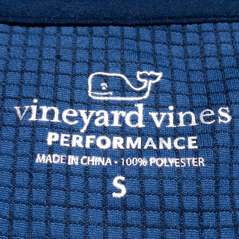 Vineyard Vines Performance 1/4 Zip Men's Small Pullover Sankaty Wicking Blue