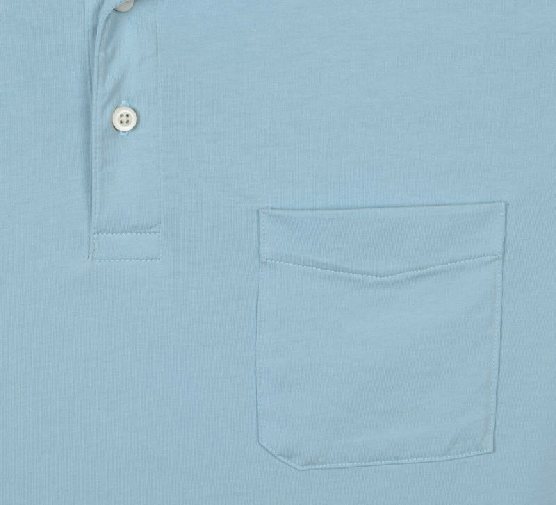 UNTUCKit Men's Sz XL Light Blue Pima Cotton Pocket Polo Shirt