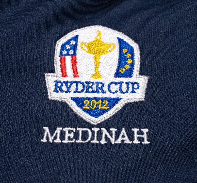 Ryder Cup Jacket Men's XL Antigua 1/4 Zip Pullover Blue Golf Windbreaker Medinah