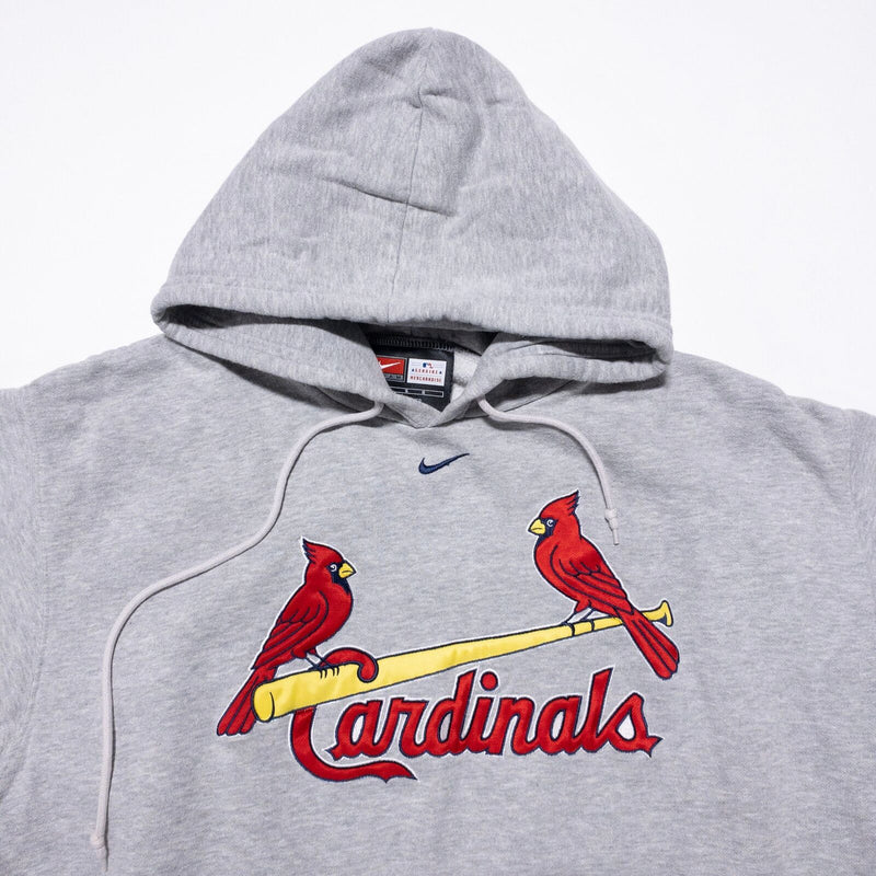 St. Louis Cardinals Nike Center Swoosh Hoodie Men's Large Vintage Y2K Gray MLB