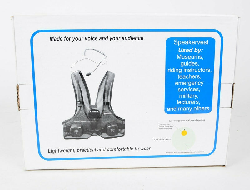 Crevoice Speaker Vest PA System Tours Teachers Headset Microphone Speaker