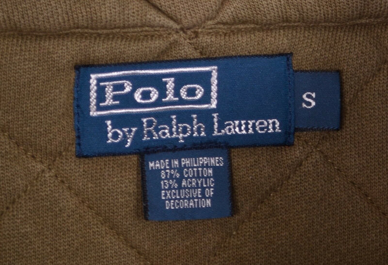 Polo Ralph Lauren Men's Sz Small British Flag Fleece Quilted Padded Sweatshirt