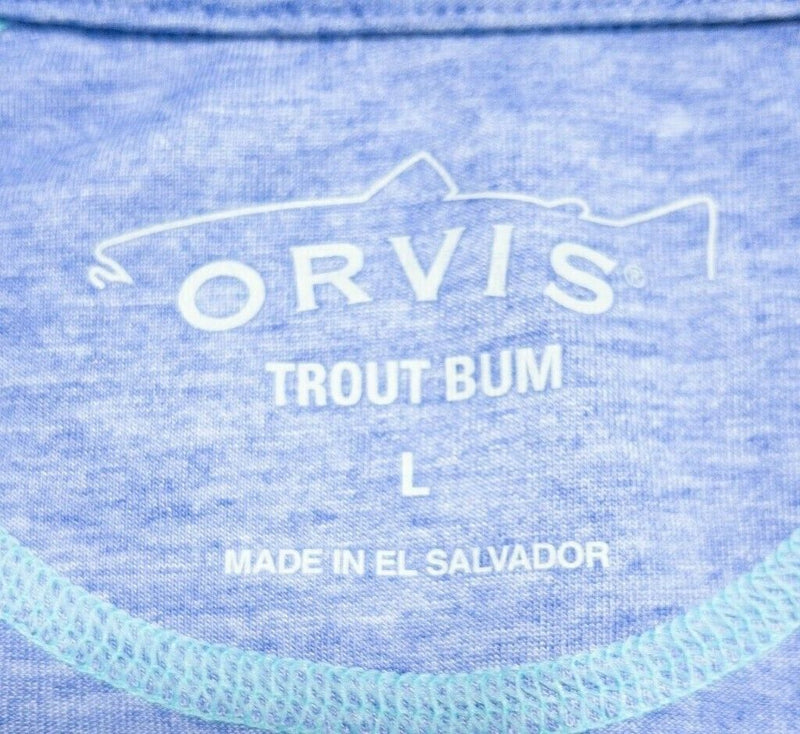 Orvis Trout Bum Drirelease Long-Sleeved 1/4 Zip Tee Purple/Blue Women's Large