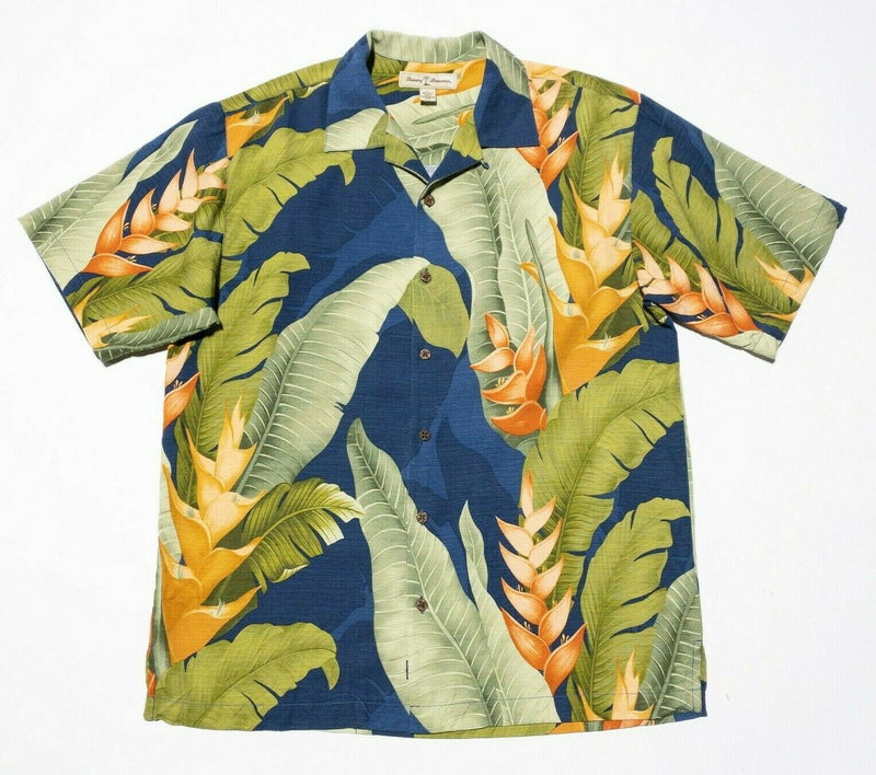 Tommy Bahama Small Men's Silk Shirt Floral Hawaiian Aloha Camp Collar Colorful