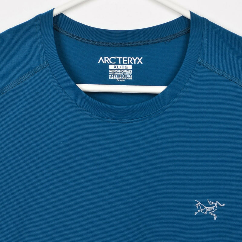 Arc'teryx Men's XL Teal Blue Crewneck Short Sleeve Wicking Compression T-Shirt