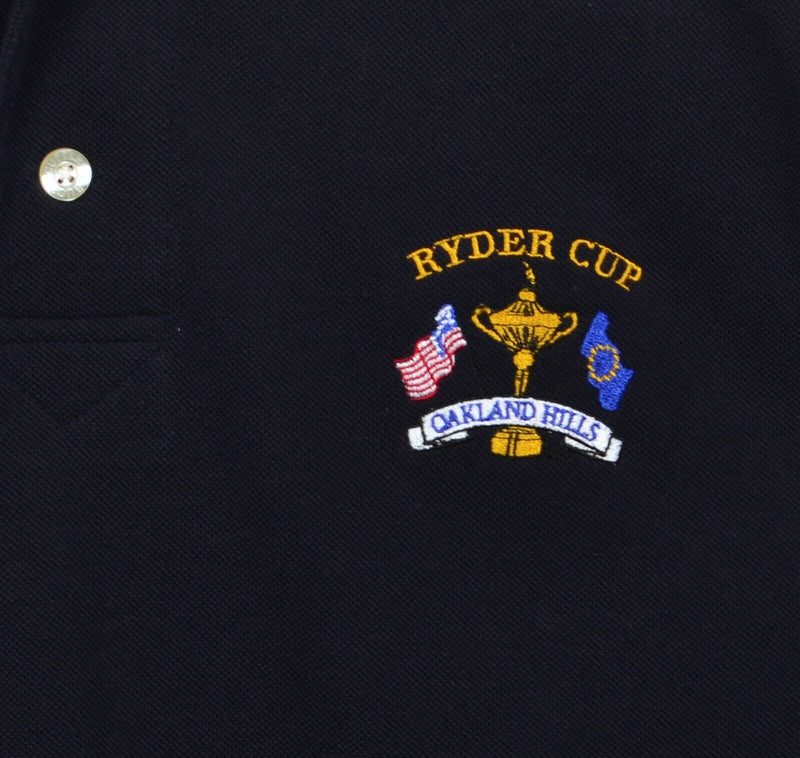 Ryder Cup Oakland Hills Men's Large Navy Blue Cutter & Buck Golf Polo Shirt