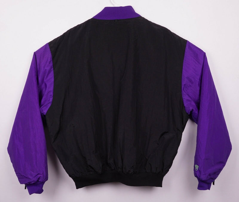 Vtg 90s Arctic Cat Men's XL Thinsulate Purple Neon Quilted Zip-out Liner Jacket