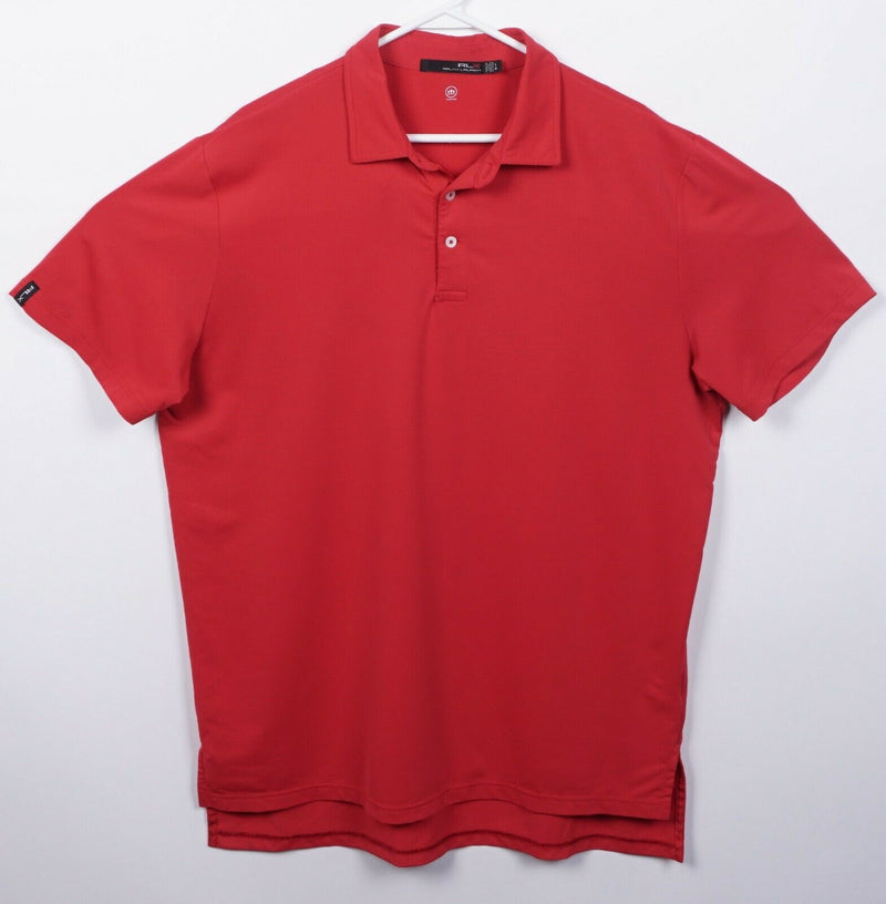RLX Ralph Lauren Men's Large Solid Red Wicking Golf Polo Shirt