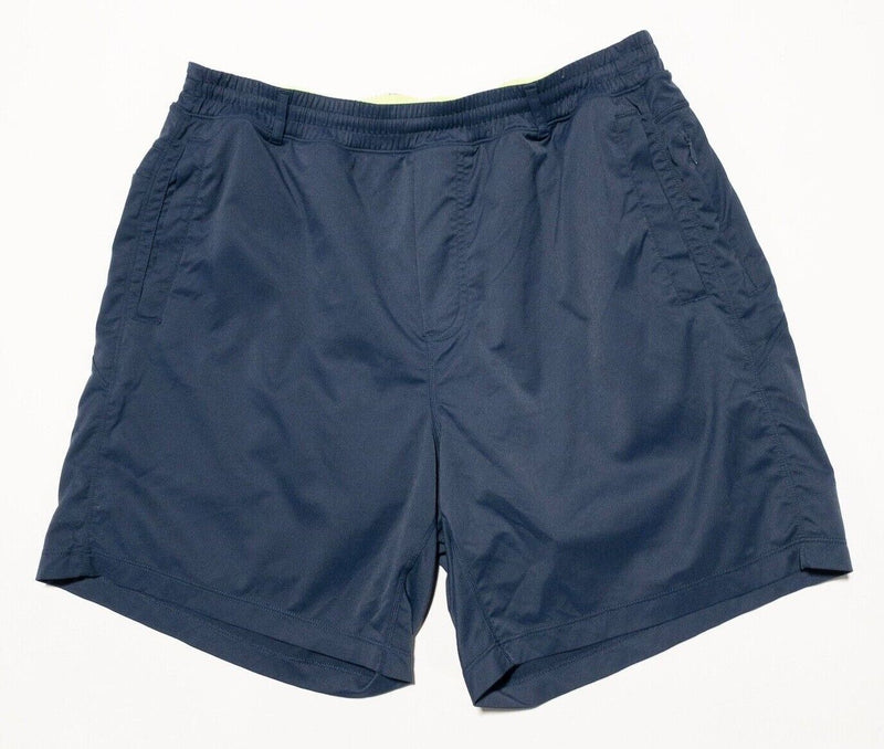 Birddogs Shorts XL Men's Lined Navy Blue Athletic Performance Nylon 7" Inseam