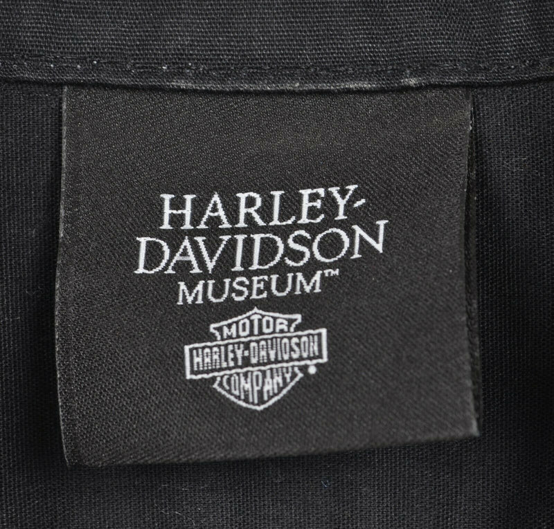 Harley-Davidson Men's Small Museum Black Work Oil Biker Garage Mechanic Shirt