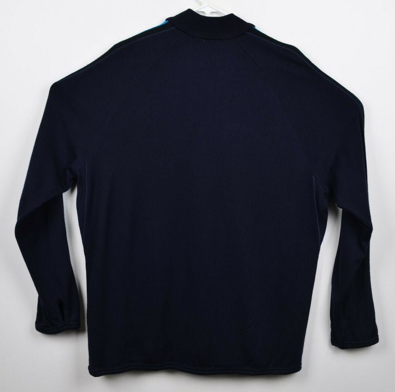 Icebreaker Merino Men's Sz 2XL 100% Merino Wool 1/4 Zip Navy Blue Sweater