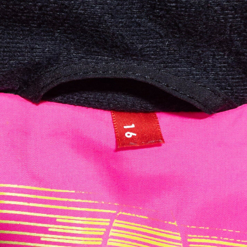 Spyder Ski Jacket Girl's 16 Winter Full Zip Removable Hood Black Pink Insulated