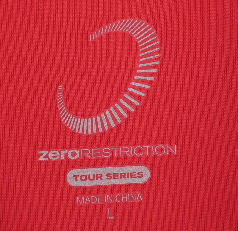 Zero Restriction Men's Large Tour Series Solid Red Wicking 1/4 Zip Golf Jacket