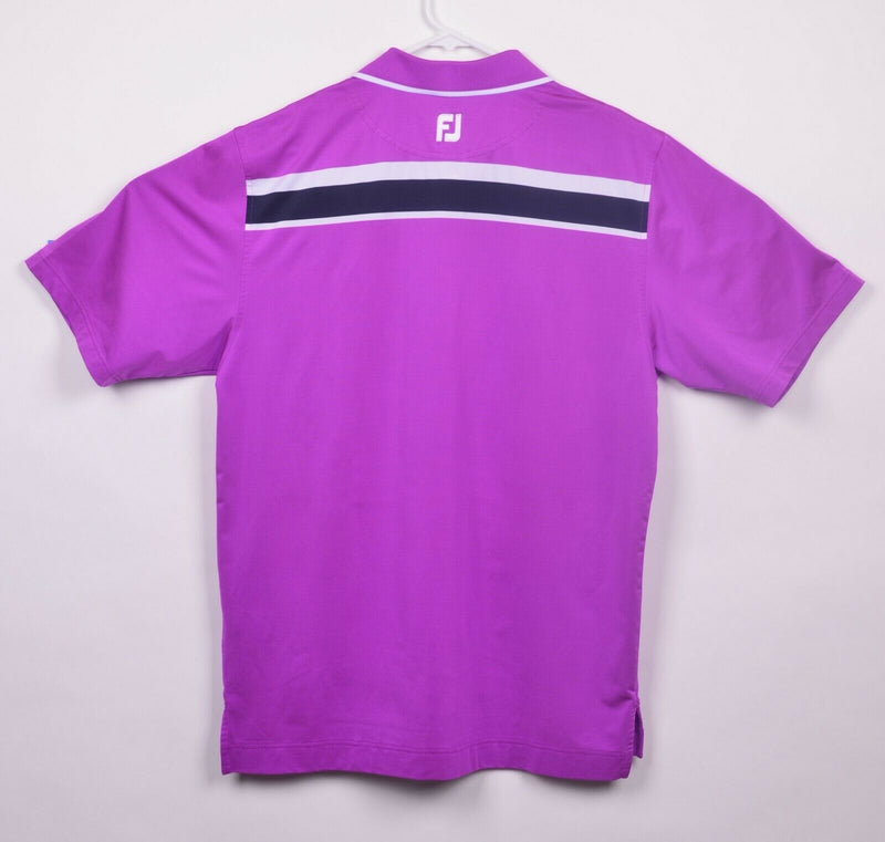 FootJoy Men's Sz Medium Purple Stripe Golf Polo Shirt