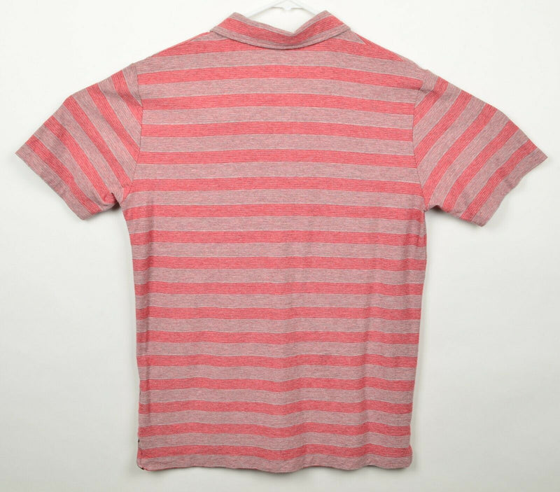Billy Reid Men's Sz XL Red Gray Striped Pocket Polo Shirt