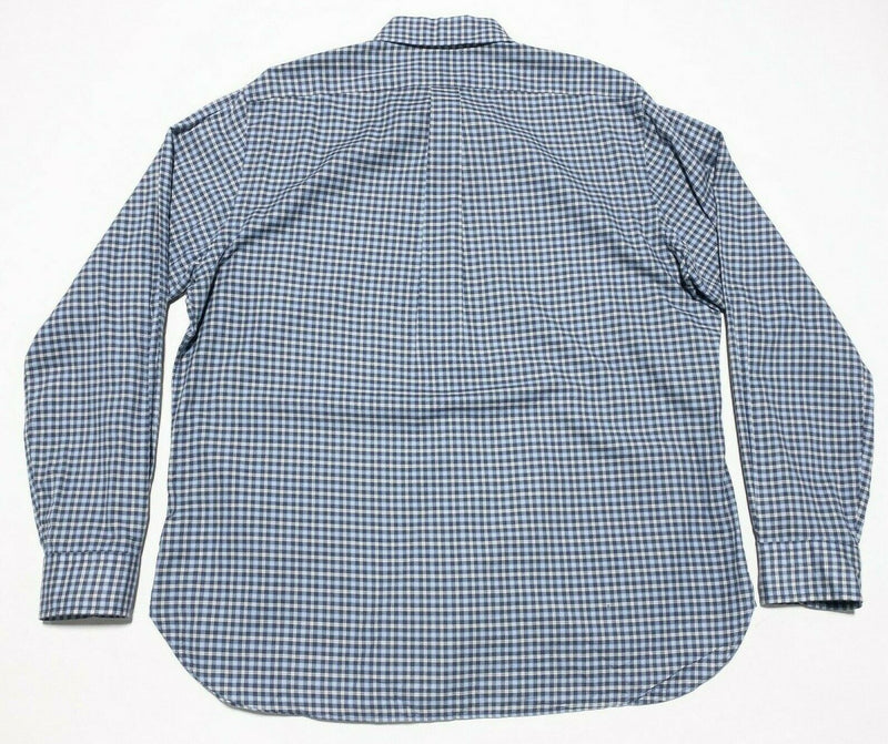 Polo Ralph Lauren Men's Blue Gray Check Button-Down Shirt Casual Men's XL