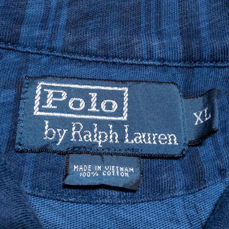 Polo Ralph Lauren Polo XL Men's Shirt Indigo Blue Geometric Short Sleeve Preppy