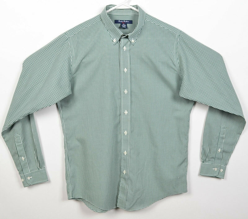 Brooks Brothers Fleece Boy's XL Green Check Non-Iron Button-Down Shirt