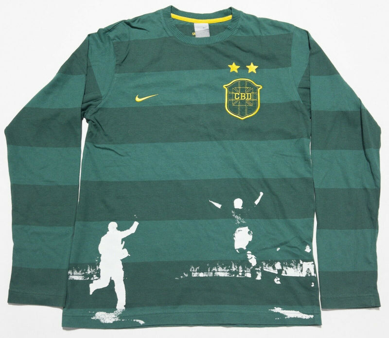 Brasil Nike Men's Medium World Champions Garrincha Little Bird Green T-Shirt