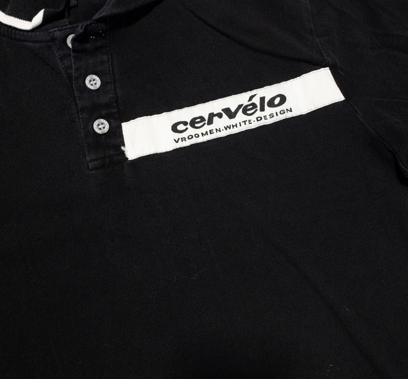 Castelli Polo Shirt Large Men's Cycling Racing Black Cervelo Scorpion