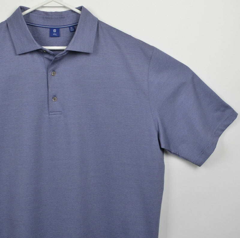 FootJoy 1857 Men's XL Purple Micro-Striped Supima Cotton Spandex Golf Polo Shirt