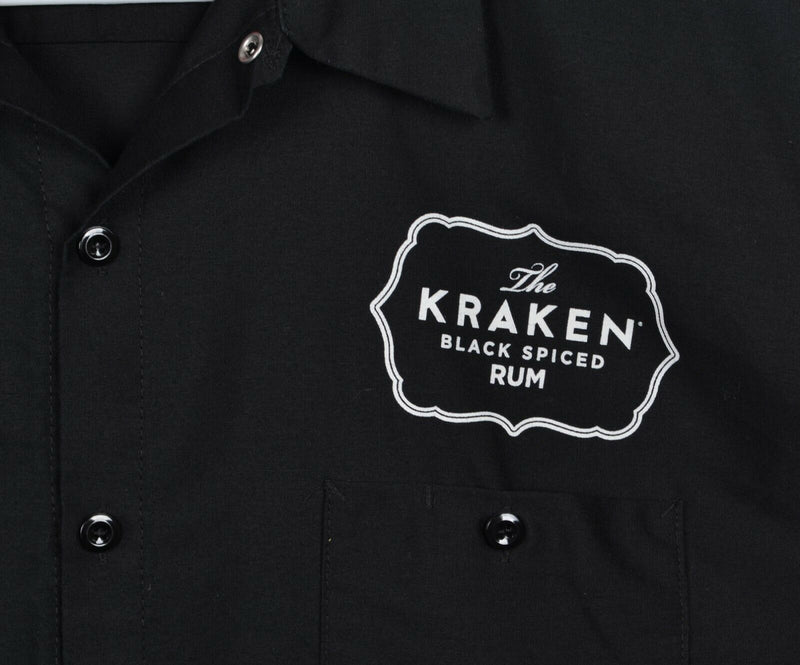 The Kraken Rum Men's Sz XL RedKap Black Spiced Rum Uniform Delivery Shirt