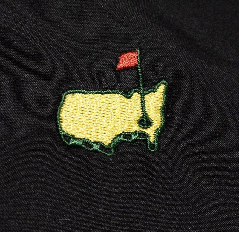Masters Golf Jacket Women's Medium Magnolia Lane Windbreaker Black 1/4 Zip
